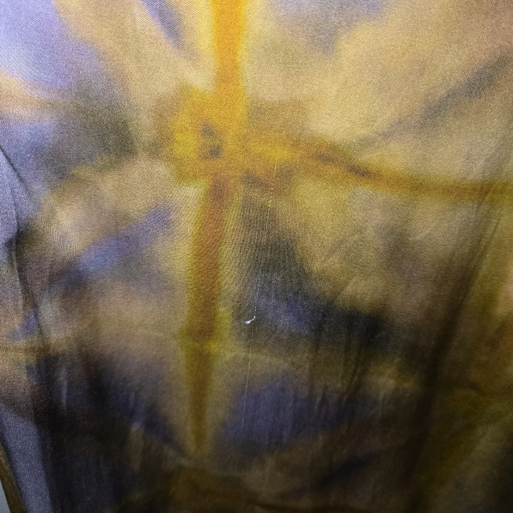 Zara Women's Brown And Purple Tie-Dye Wide Leg Pants Size XXL Pockets Zip Close - Picture 14 of 15